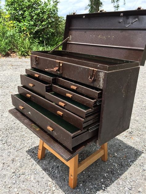 steel tool box old fashioned|vintage machinist tool box.